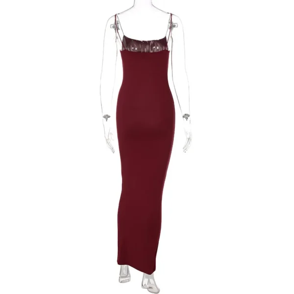 2024 Autumn Winter Women Solid White Black Strap Midi Dress Bodycon Sexy Streetwear Party Club Elegant Fashion Clothes - Image 6